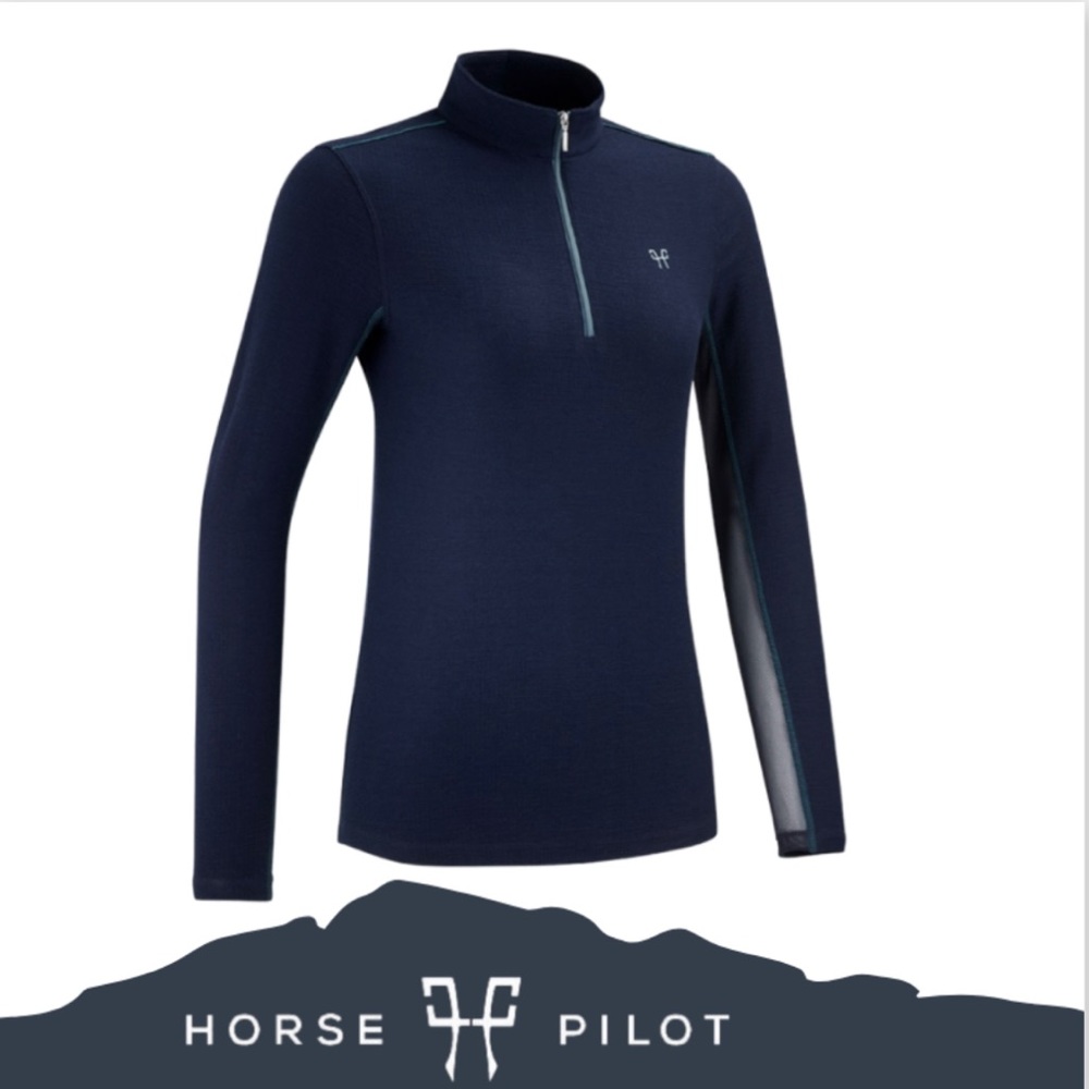 Riding shirt - Horse pilot tech sun shirt Navy